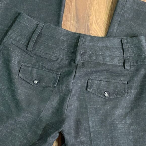 Y2k Black white speckled wide leg dress pants 3 button wide waist band - Picture 4 of 5